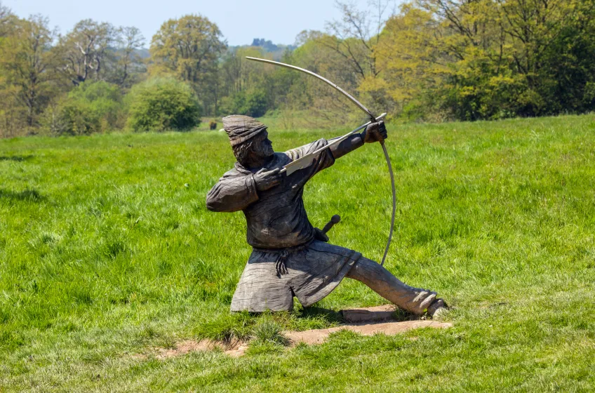 Wooden Sculpture of a Norman Archer