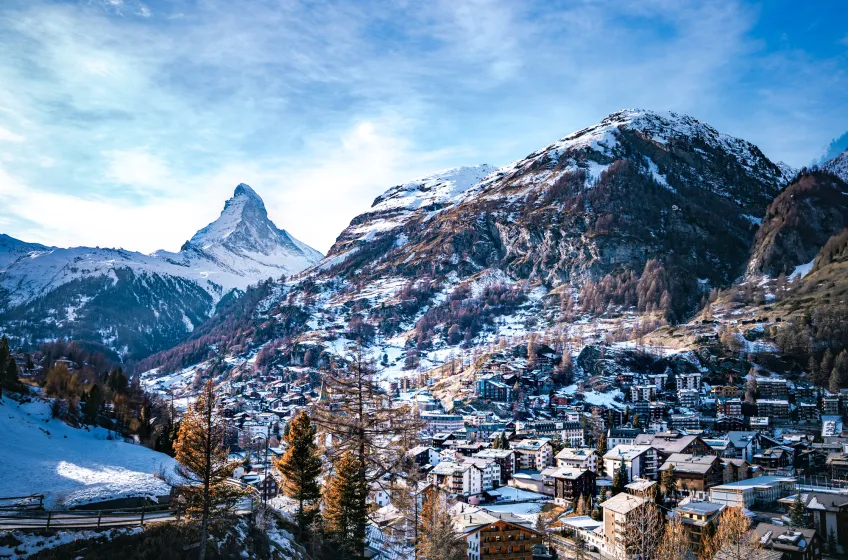 Aerial View of Zermatt, Switzerland